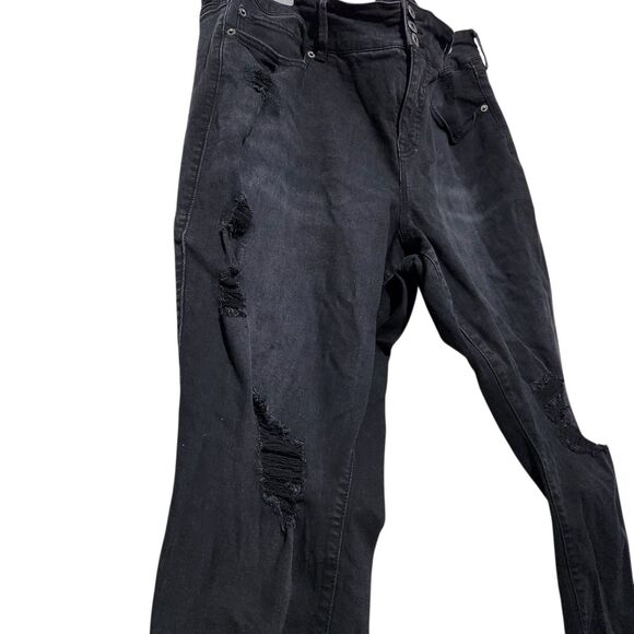 Torrid Ankle Pants For Women Size 24 Black Distressed Jegging - Picture 3 of 15